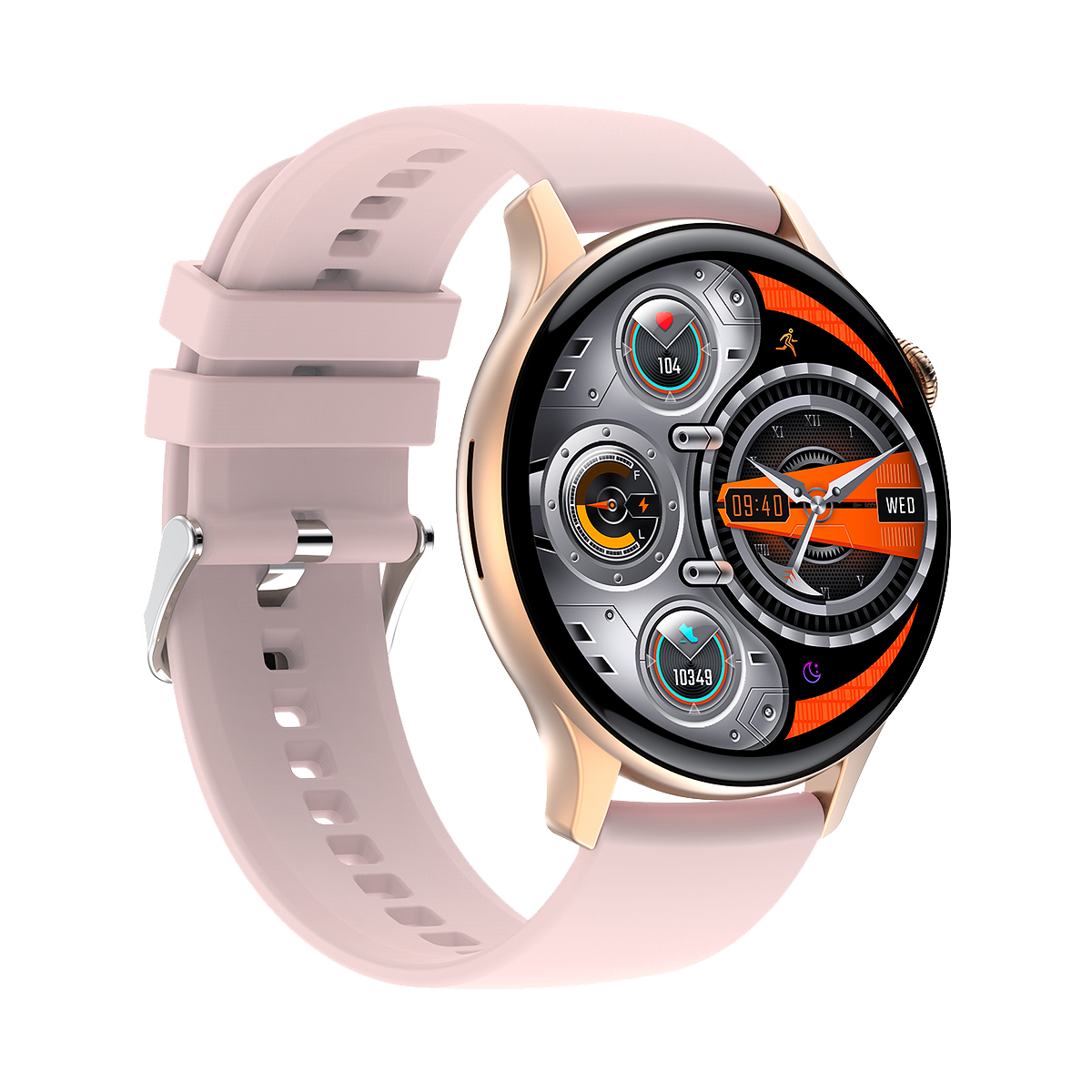 Ai-06G SmartWatch Gold with pink strap